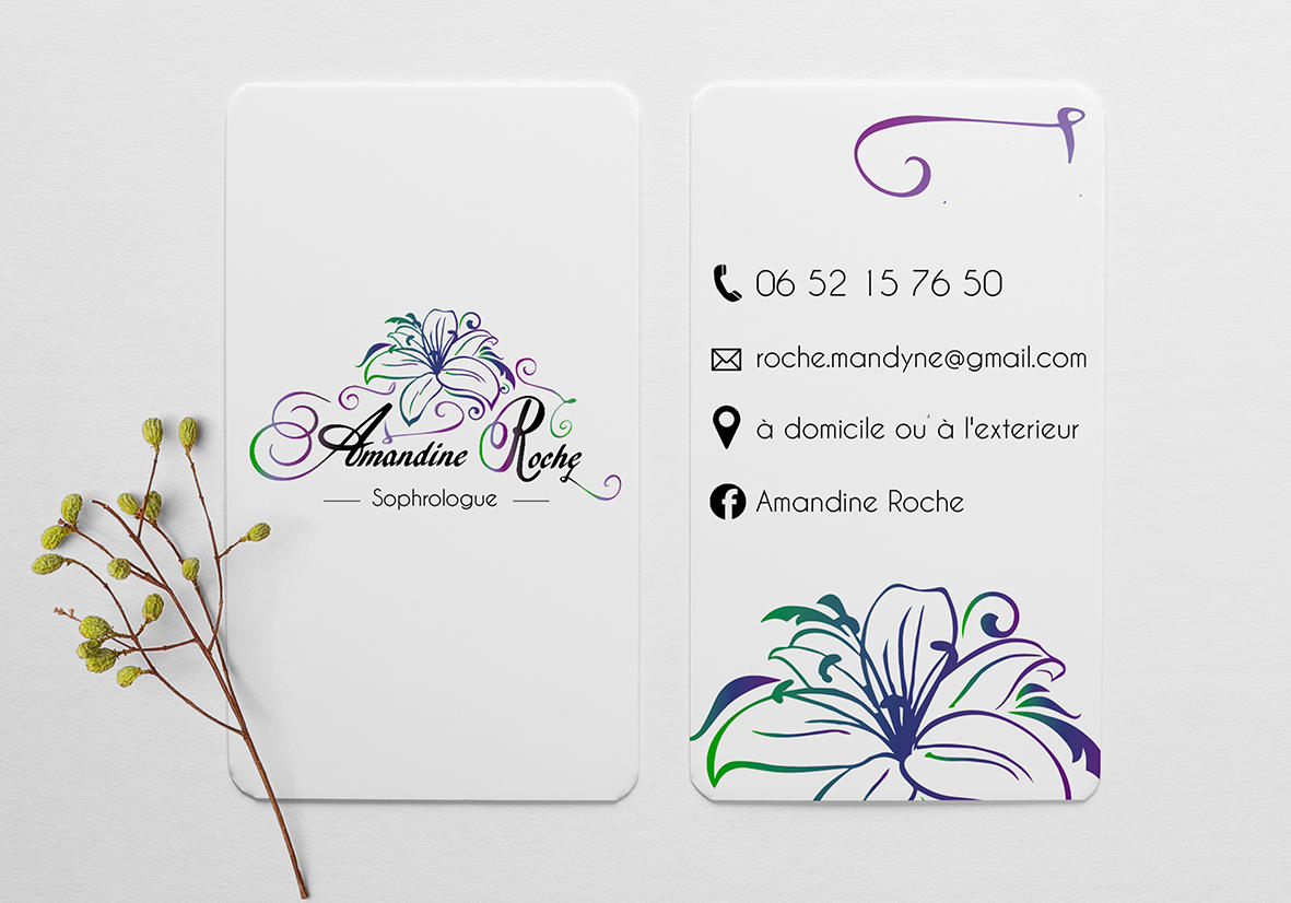 Cartes de visite d'Amandine Roche Sophrologue